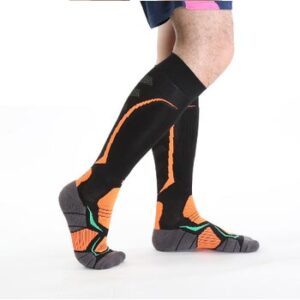Black & orange compression socks manufacturer