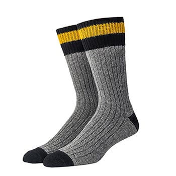 Grey & Yellow winter socks manufacturer