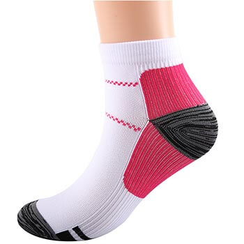 White & pink nano socks manufacturer