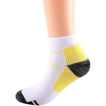 White & yellow nano socks manufacturer
