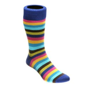designer striped multi colour socks