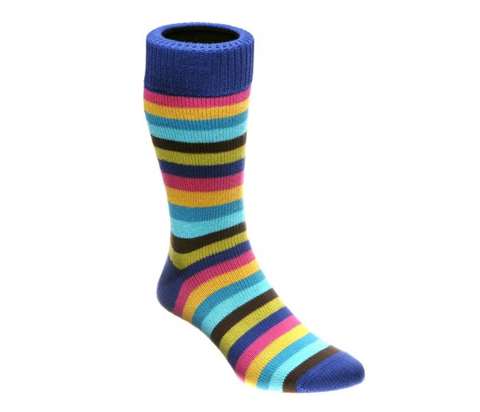 designer striped multi colour socks